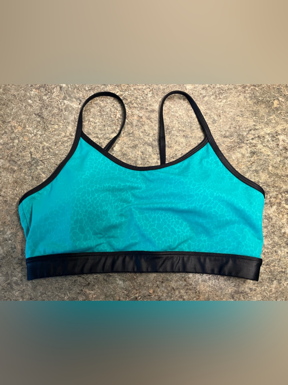 Zyia Sports Bra teal leopard XL